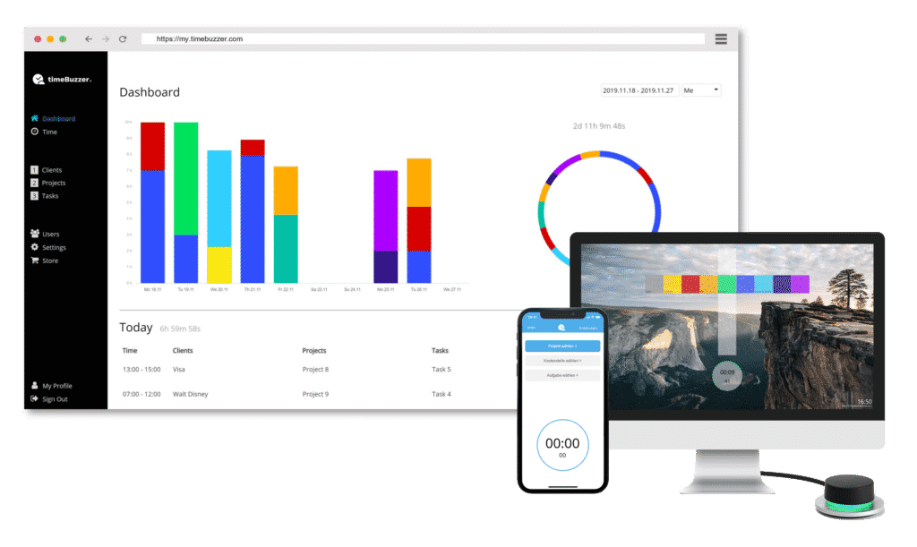 Online Zeiterfassung per webbasierter Cloud & Apps